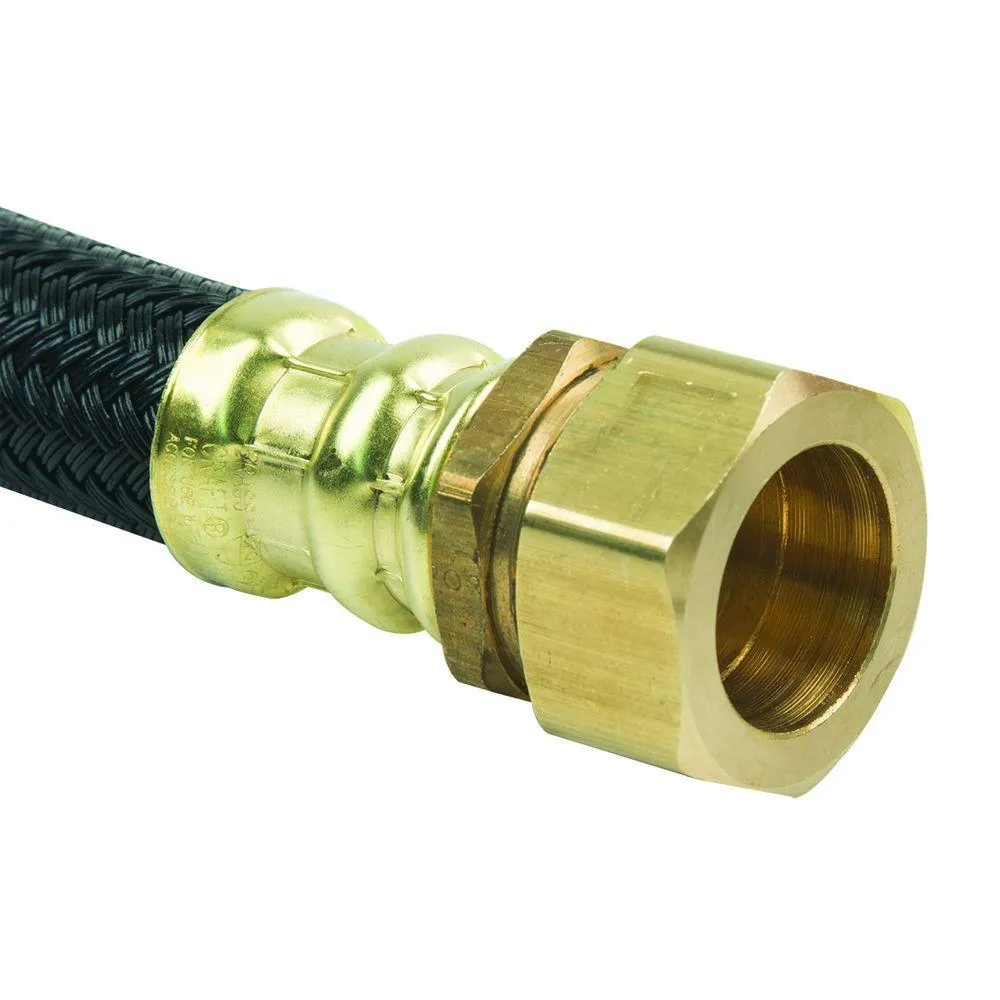 3/4 in. FIP x 7/8 in. O.D. Compression x 24 in. Polymer Braided Water Heater Connector (0.57 in. I.D.)
