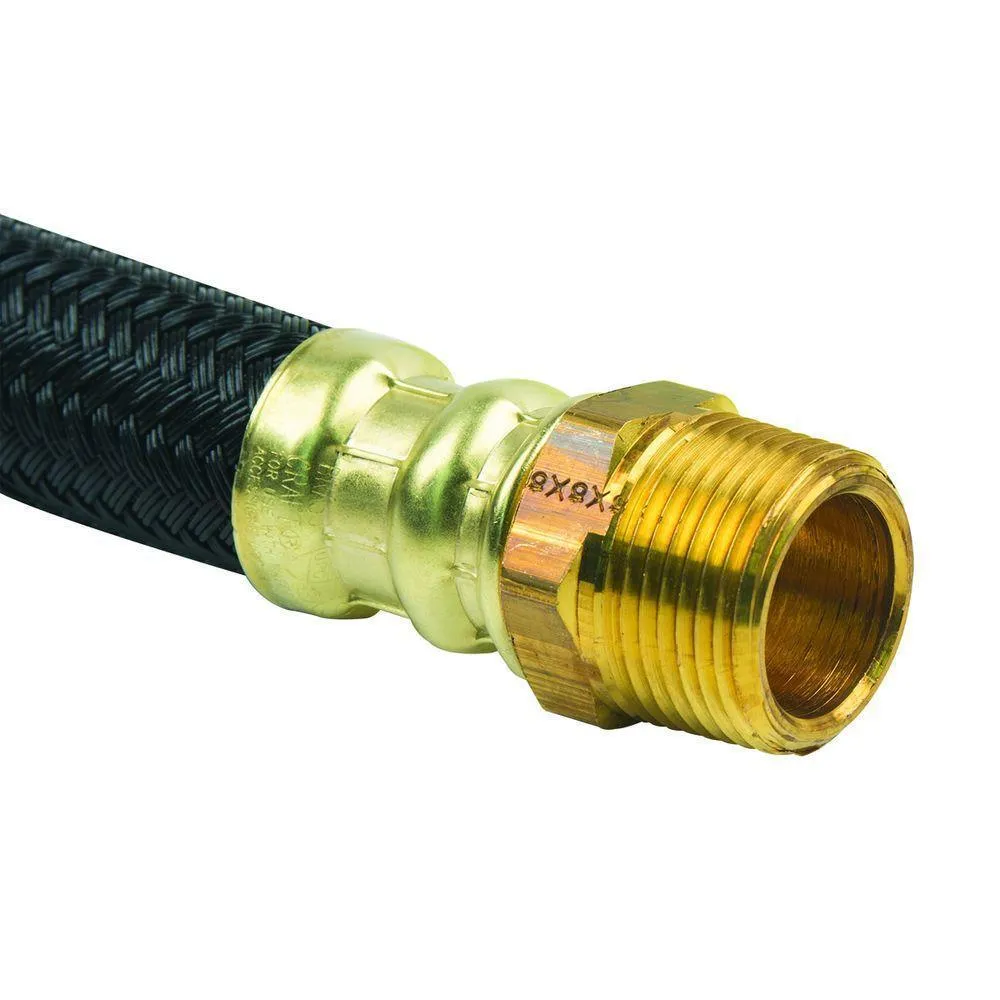 3/4 in. MIP x 5/8 in. O.D. Compression x 18 in. Polymer Braided Water Heater Connector (0.57 in. I.D.)