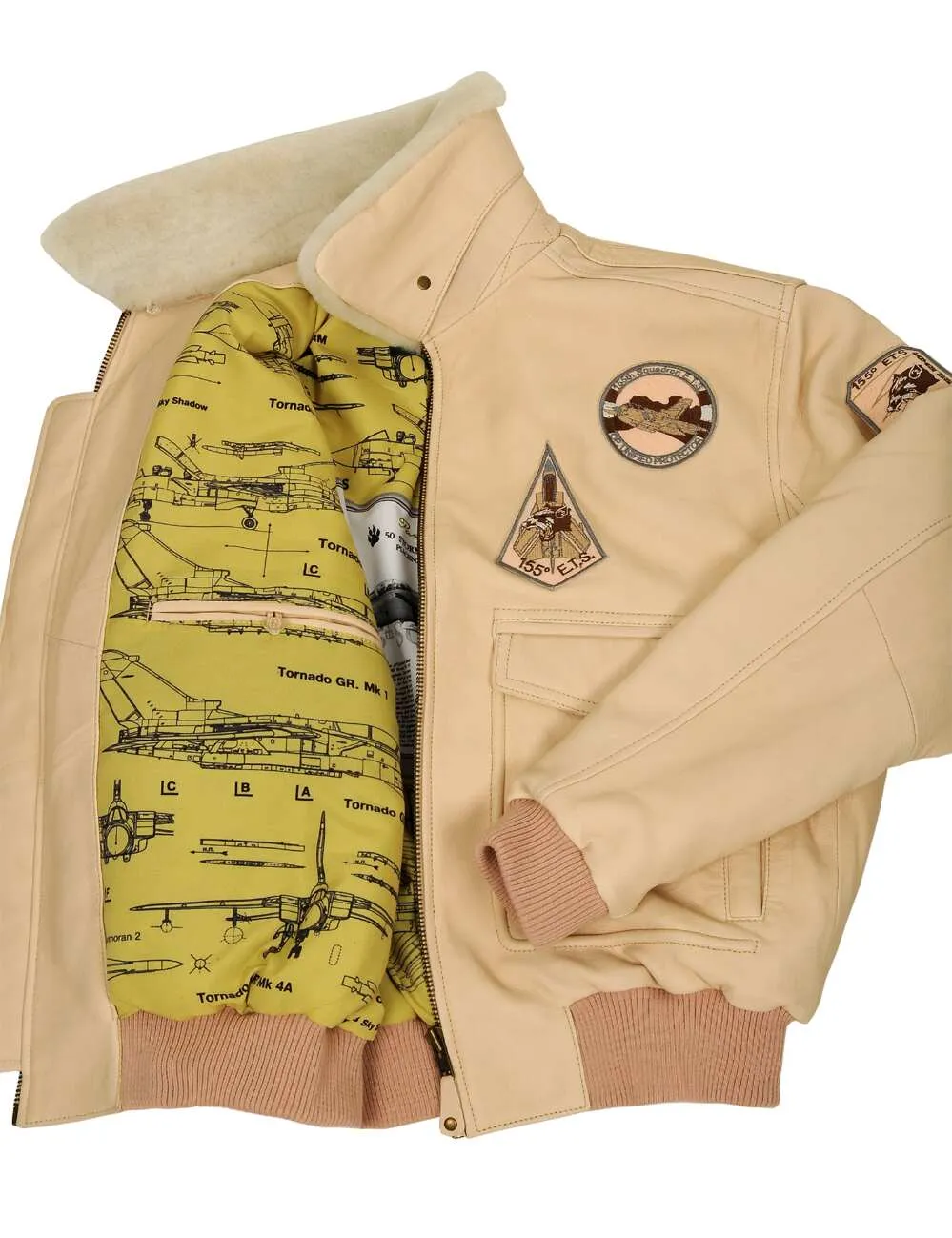 A-2 Tornado Flight Leather Jacket beige Art. 306