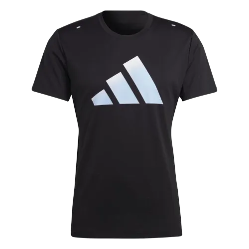 Adidas Run Icons 3 Bar Logo T-Shirt - Mens - Black