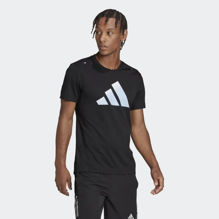 Adidas Run Icons 3 Bar Logo T-Shirt - Mens - Black
