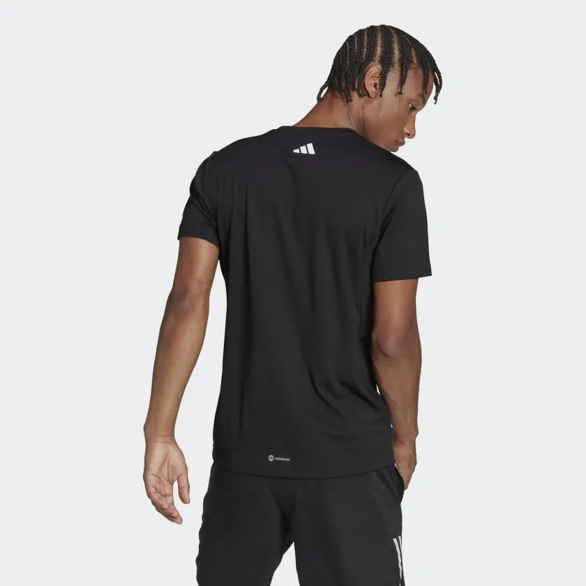 Adidas Run Icons 3 Bar Logo T-Shirt - Mens - Black