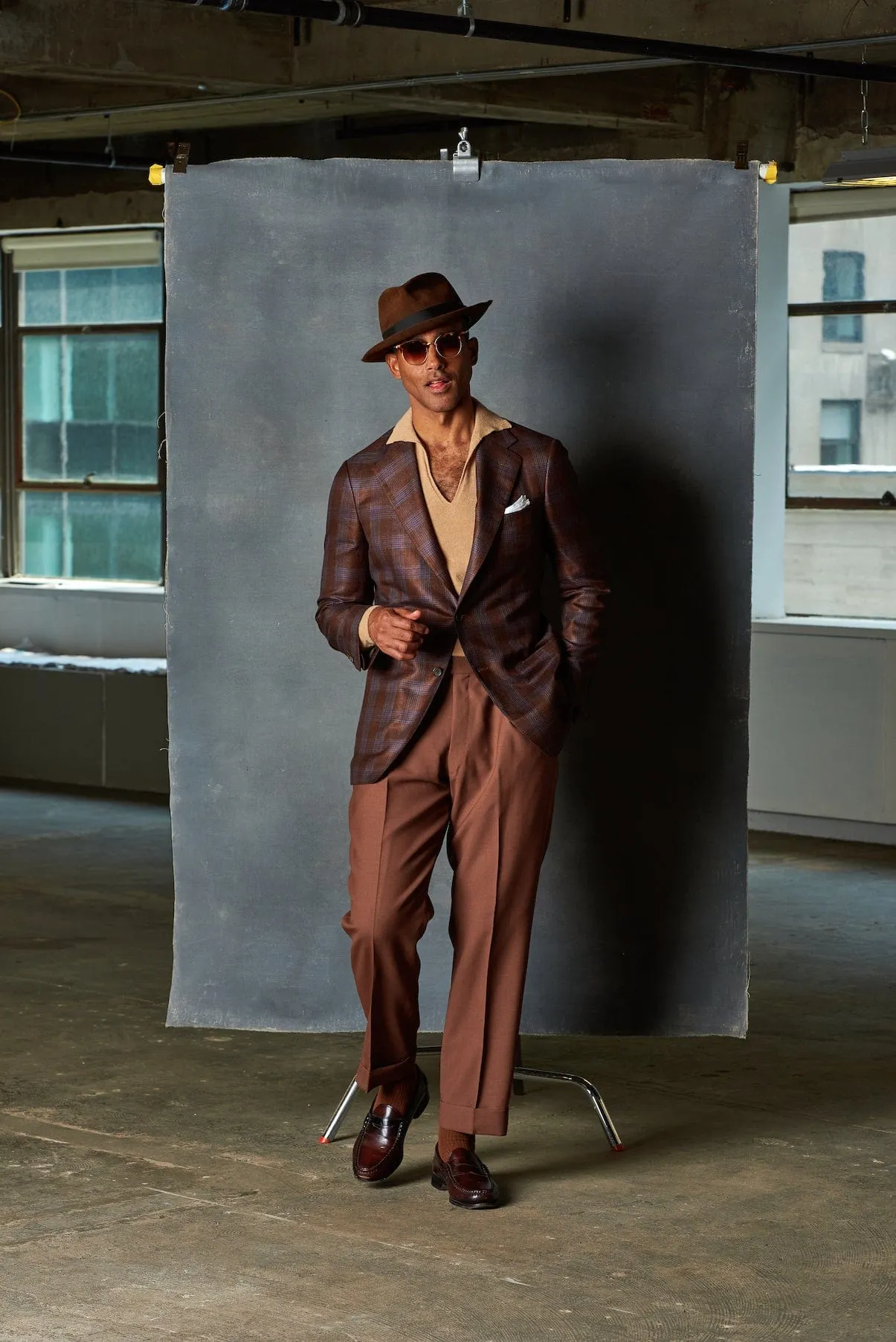 Bamboo Windowpane Jacket