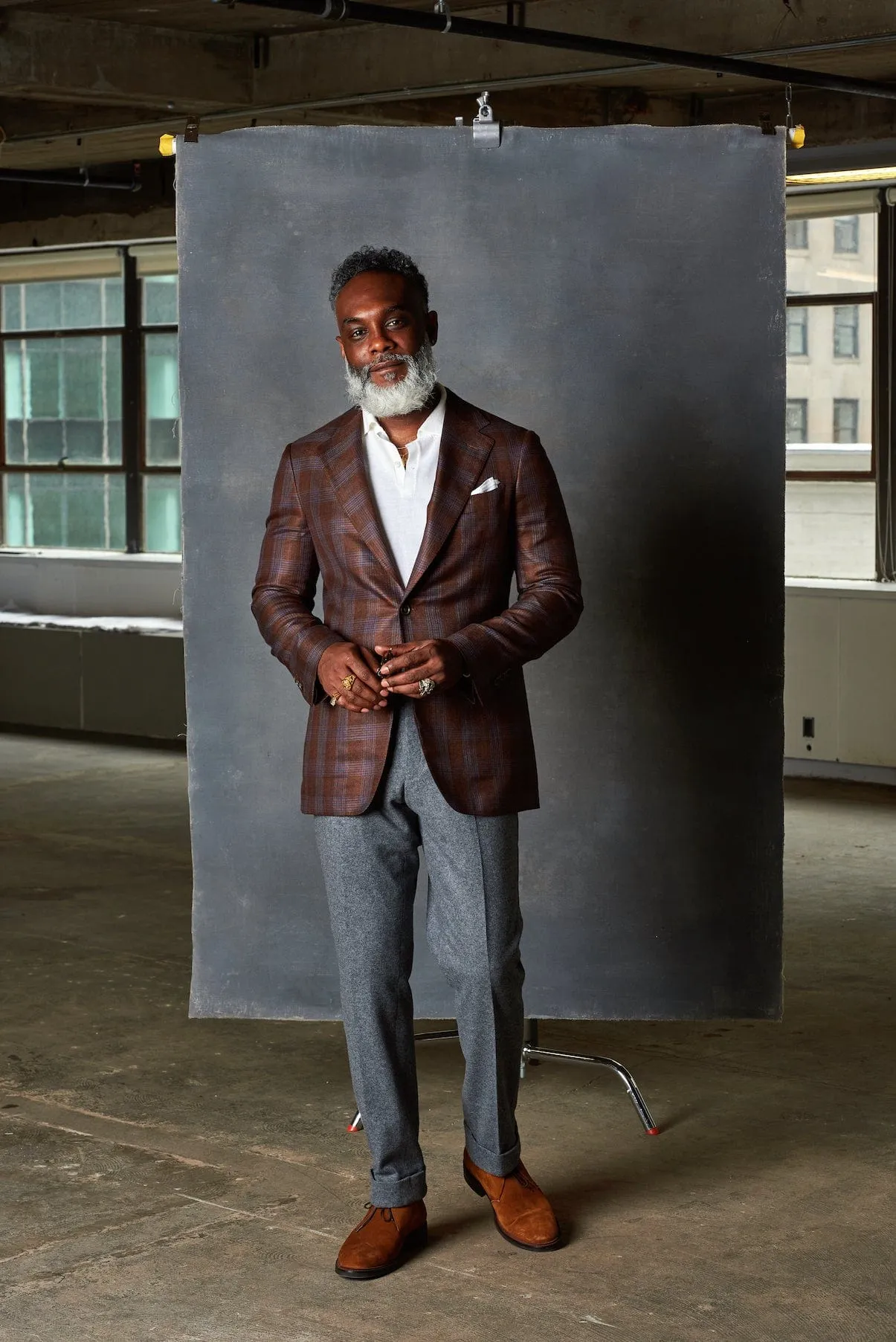 Bamboo Windowpane Jacket