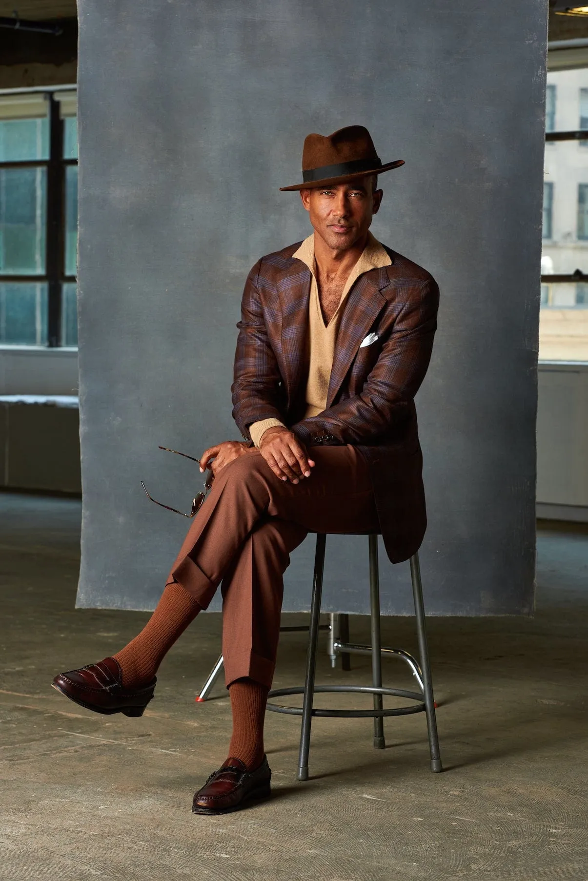 Bamboo Windowpane Jacket