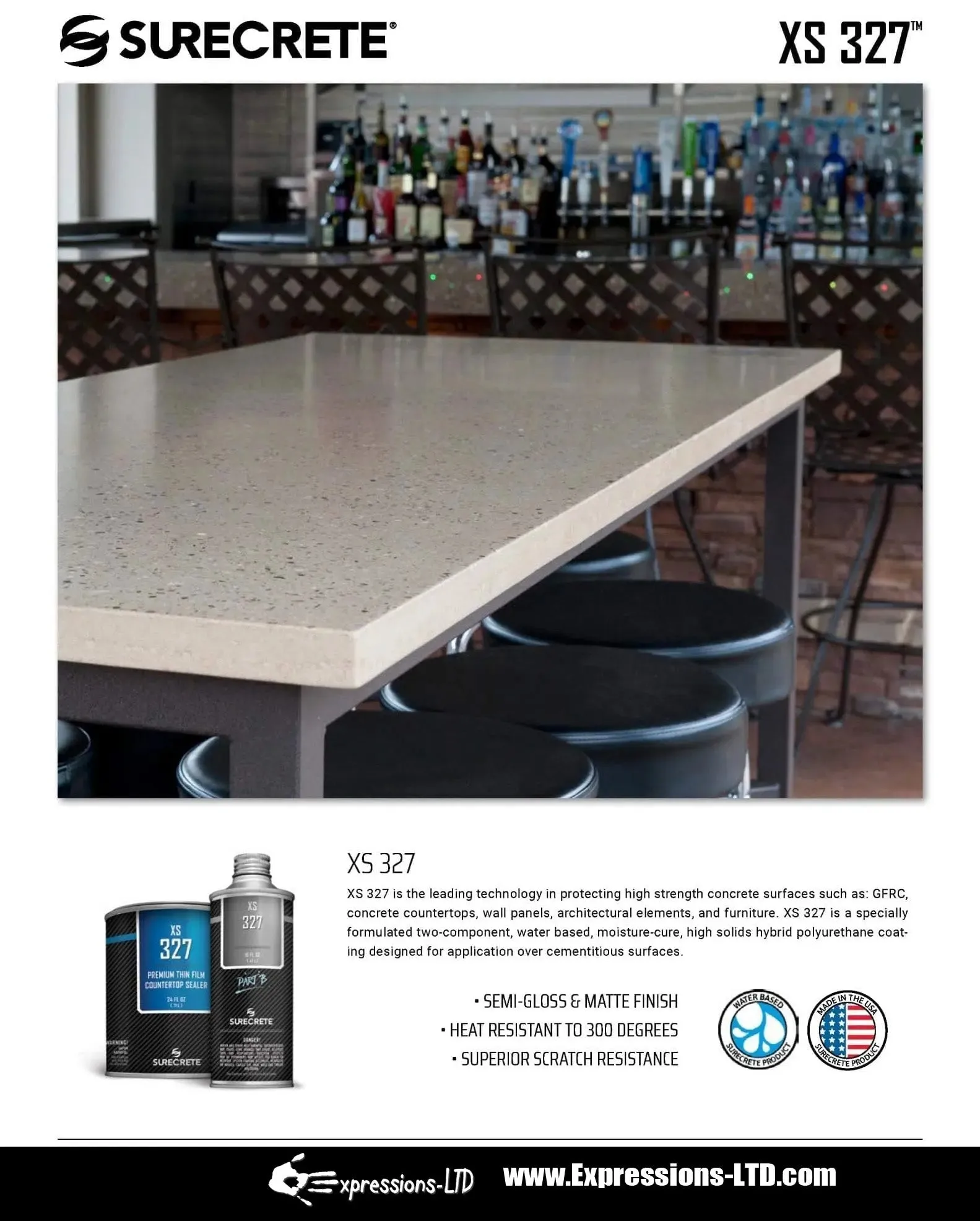 Best Concrete Countertop Sealer - XS-327