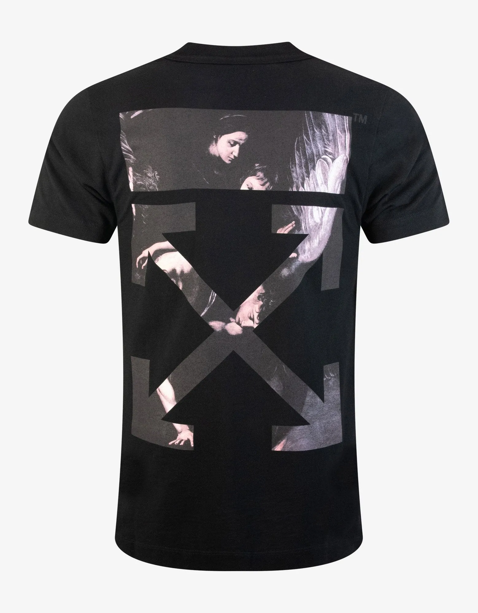 Black Caravaggio Arrows Print T-Shirt
