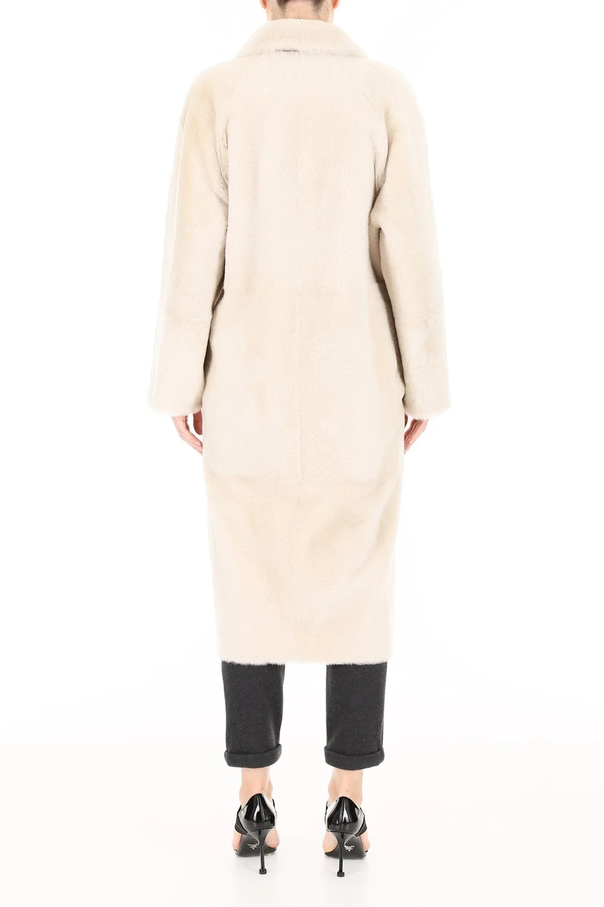 Brunello Cucinelli Double Breasted Shearling Coat