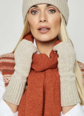 Cashmere Fingerless Gloves - Chinchilla