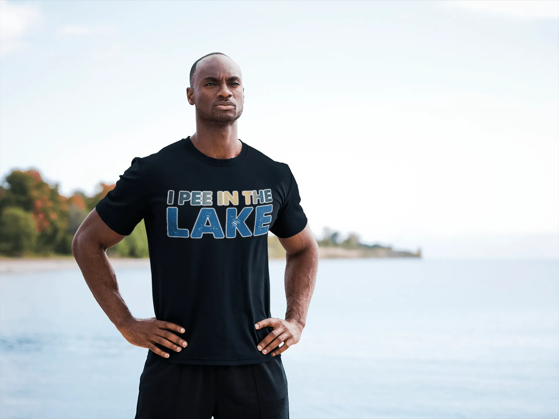 Cotton Short Sleeve T-Shirt I Pee In The Lake Soft Style Unisex Top