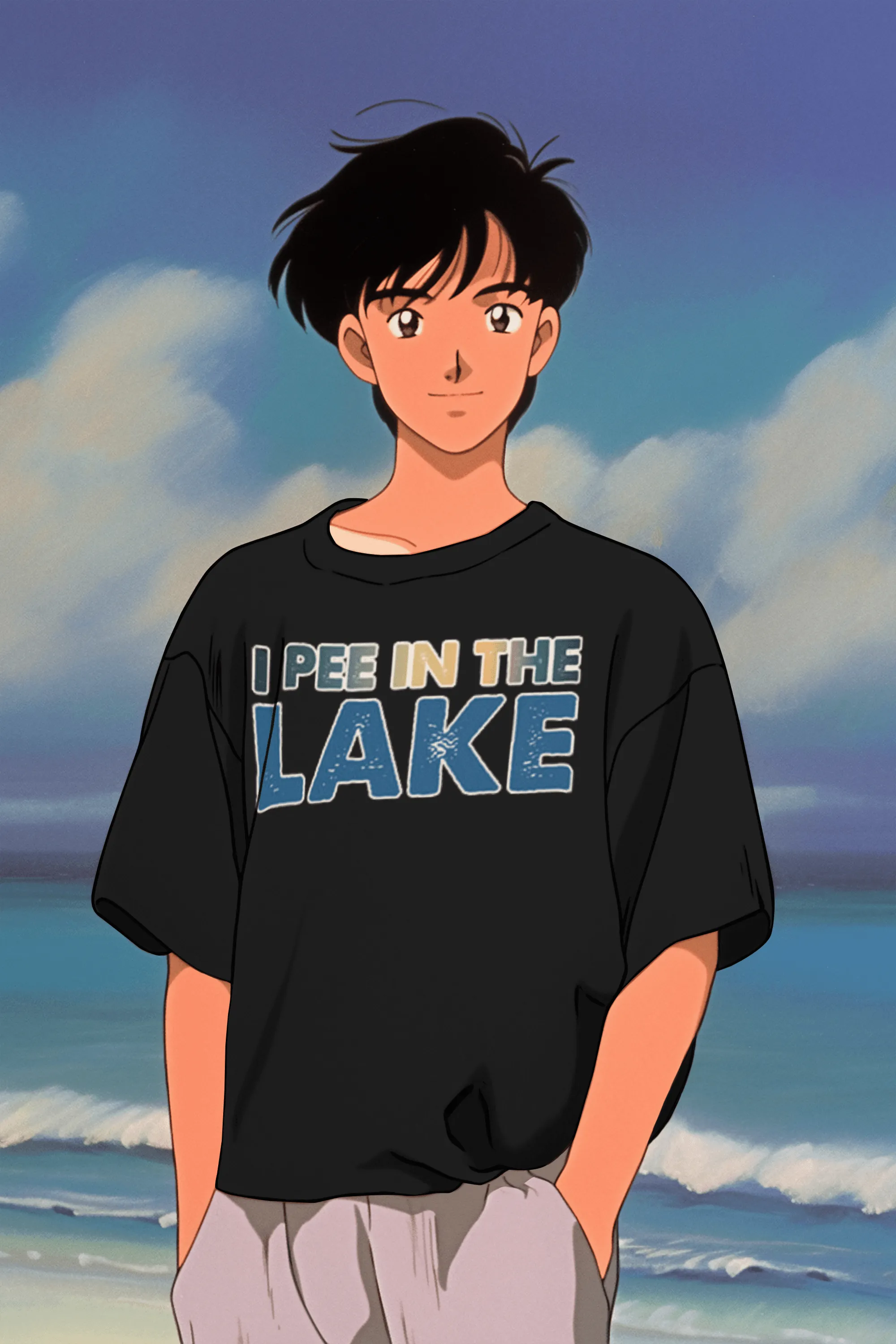Cotton Short Sleeve T-Shirt I Pee In The Lake Soft Style Unisex Top