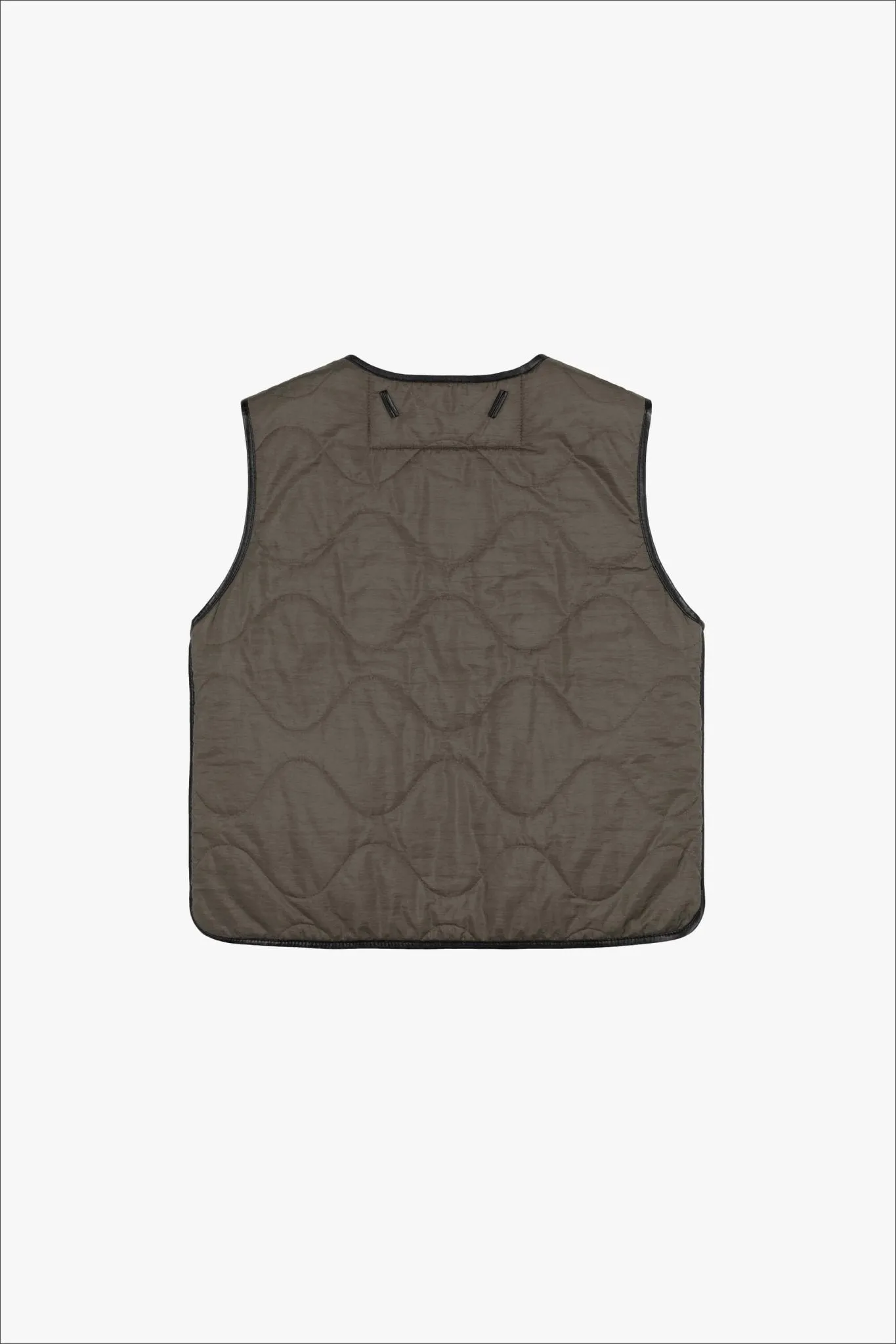 Cropped Aviator Shearling Vest - Black / Black