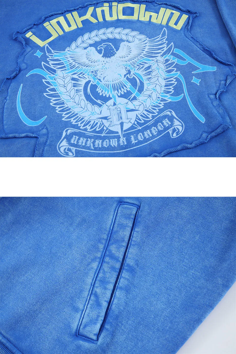 Cropped Blue Cairo Hoodie