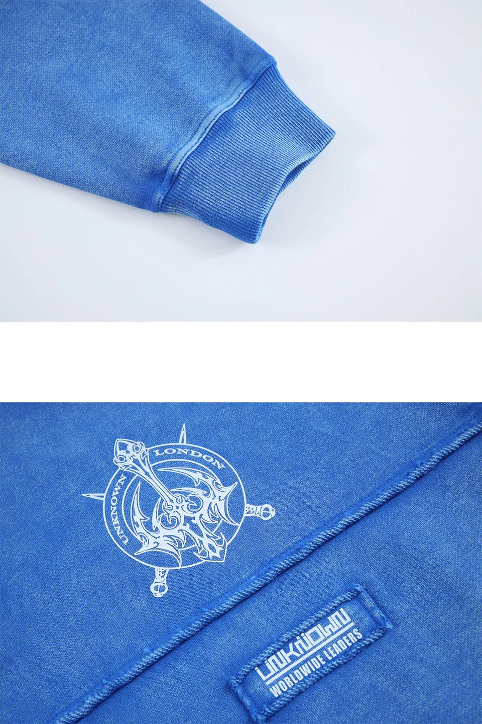 Cropped Blue Cairo Hoodie