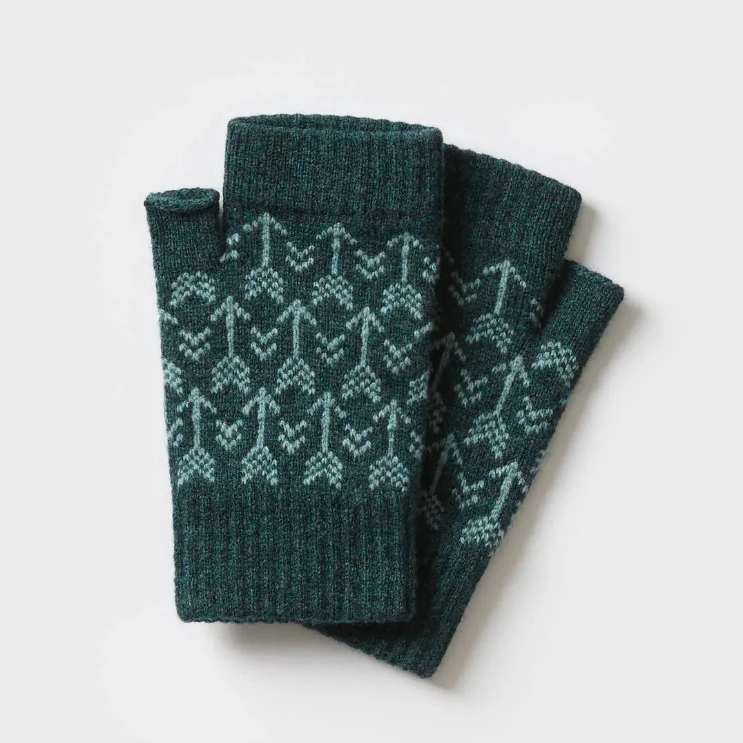 Fingerless Mitten | Arrow Pattern | Various Colourways by Hilary Grant