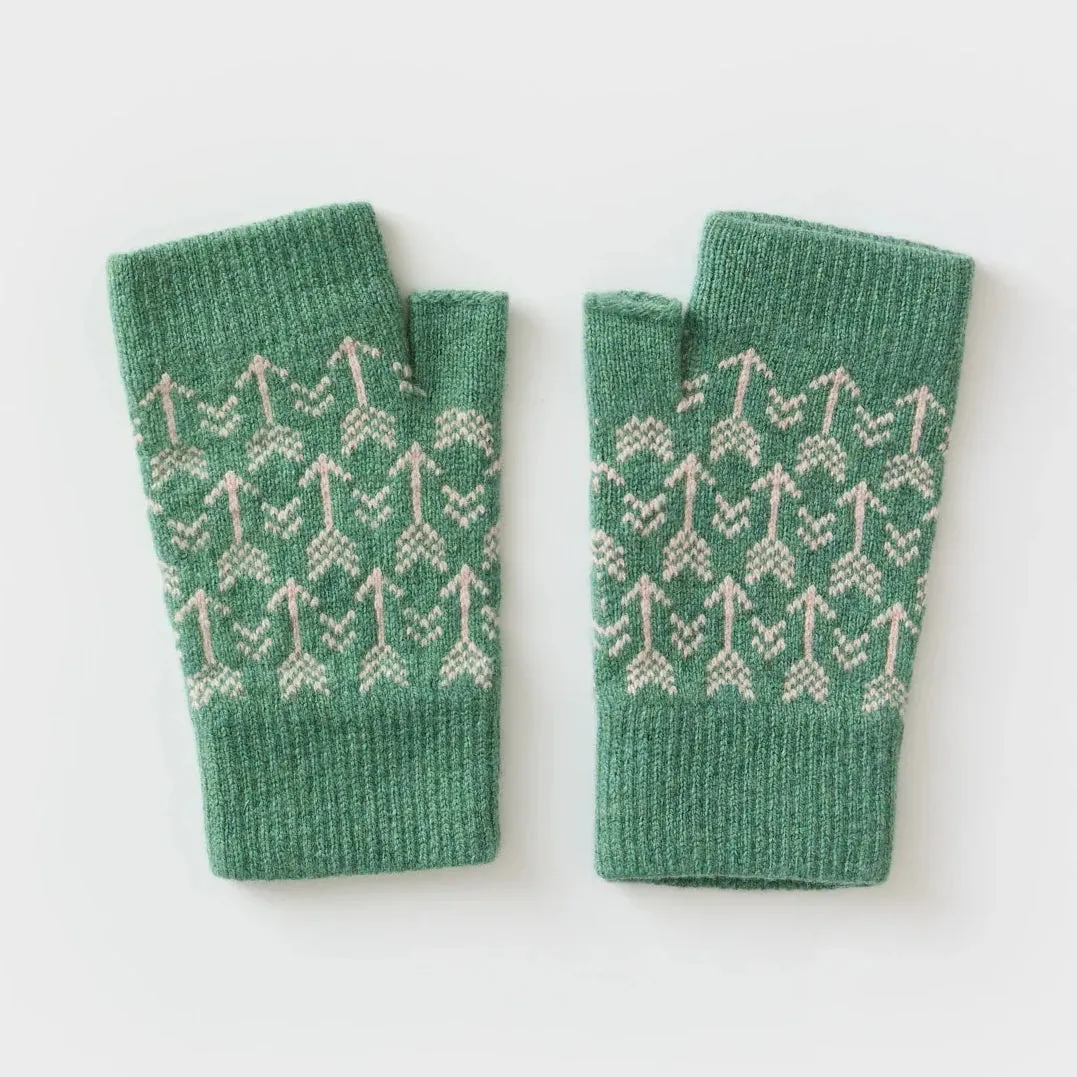 Fingerless Mitten | Arrow Pattern | Various Colourways by Hilary Grant
