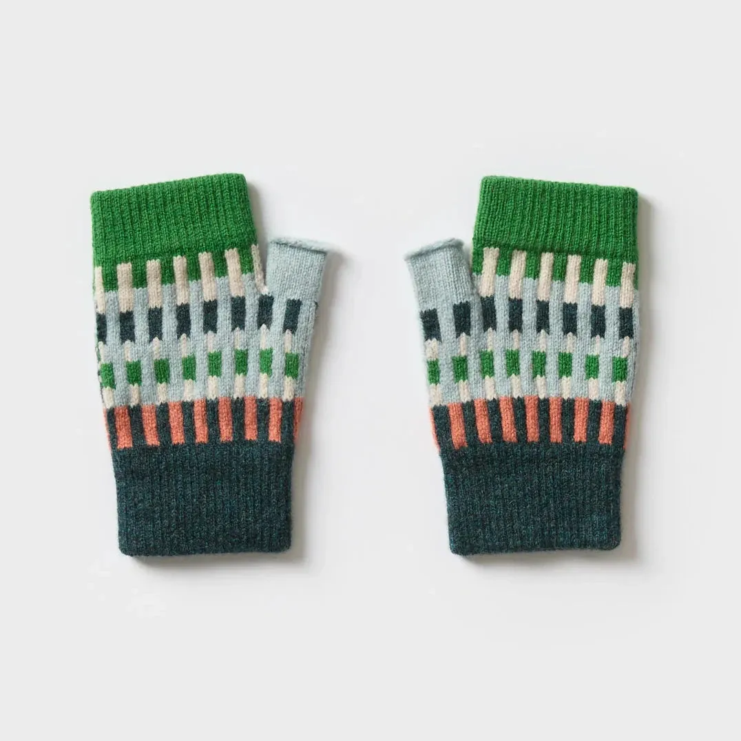 Fingerless Mitten | Harbour Pattern in Ink & Rosehip by Hilary Grant