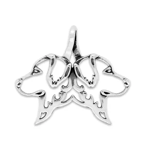 Golden Retriever Necklace Gifts in Sterling Silver