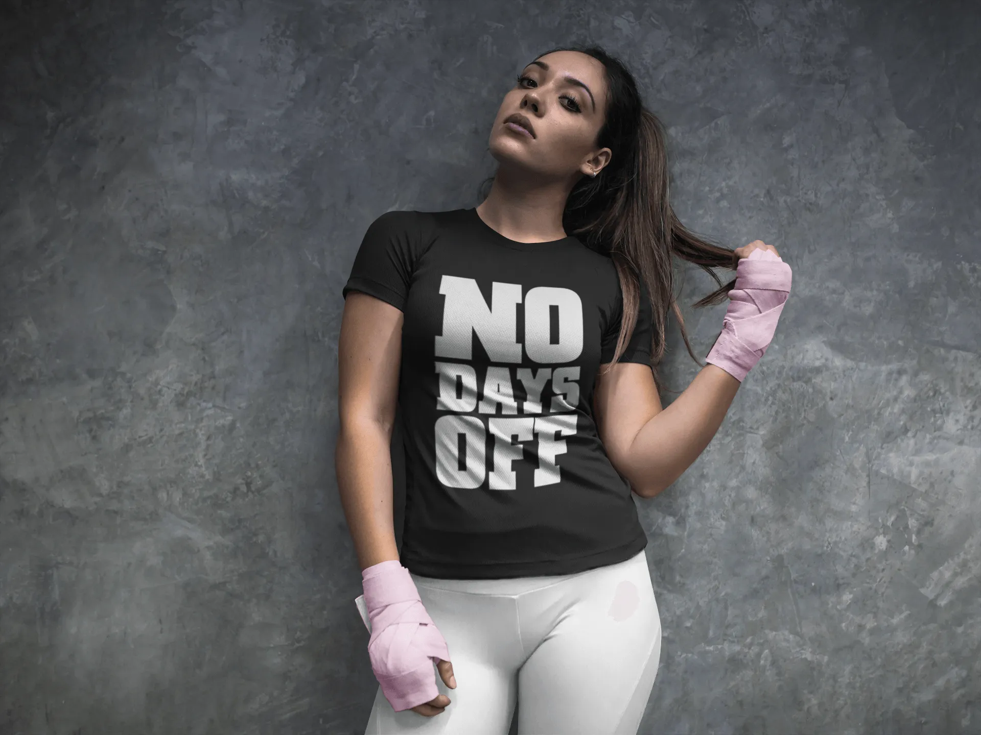 Gym T-shirt No Days Off Ultra Soft 100% Cotton Short Sleeve Crew Neck Top