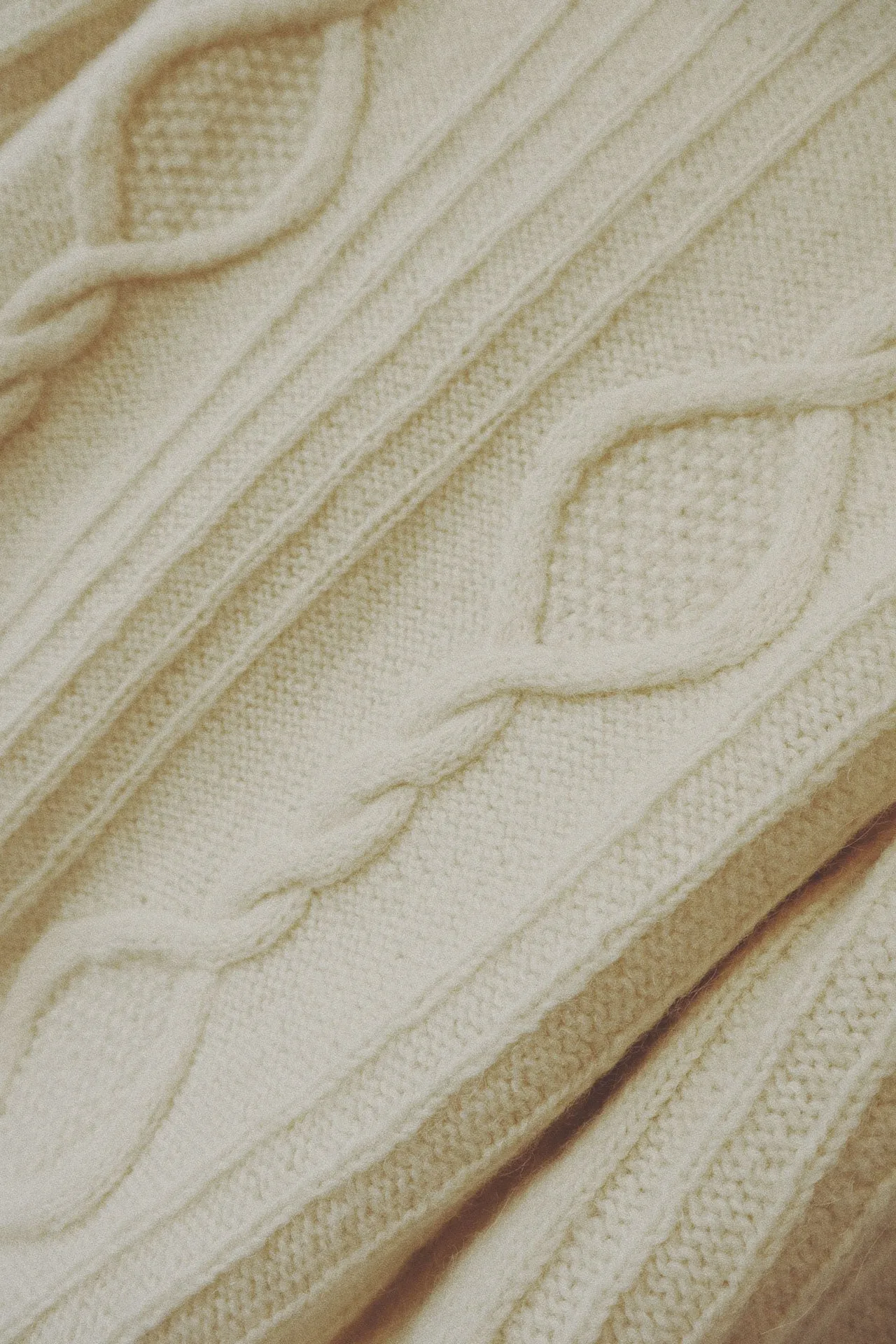Handknit Fisherman Turtleneck, Ivory