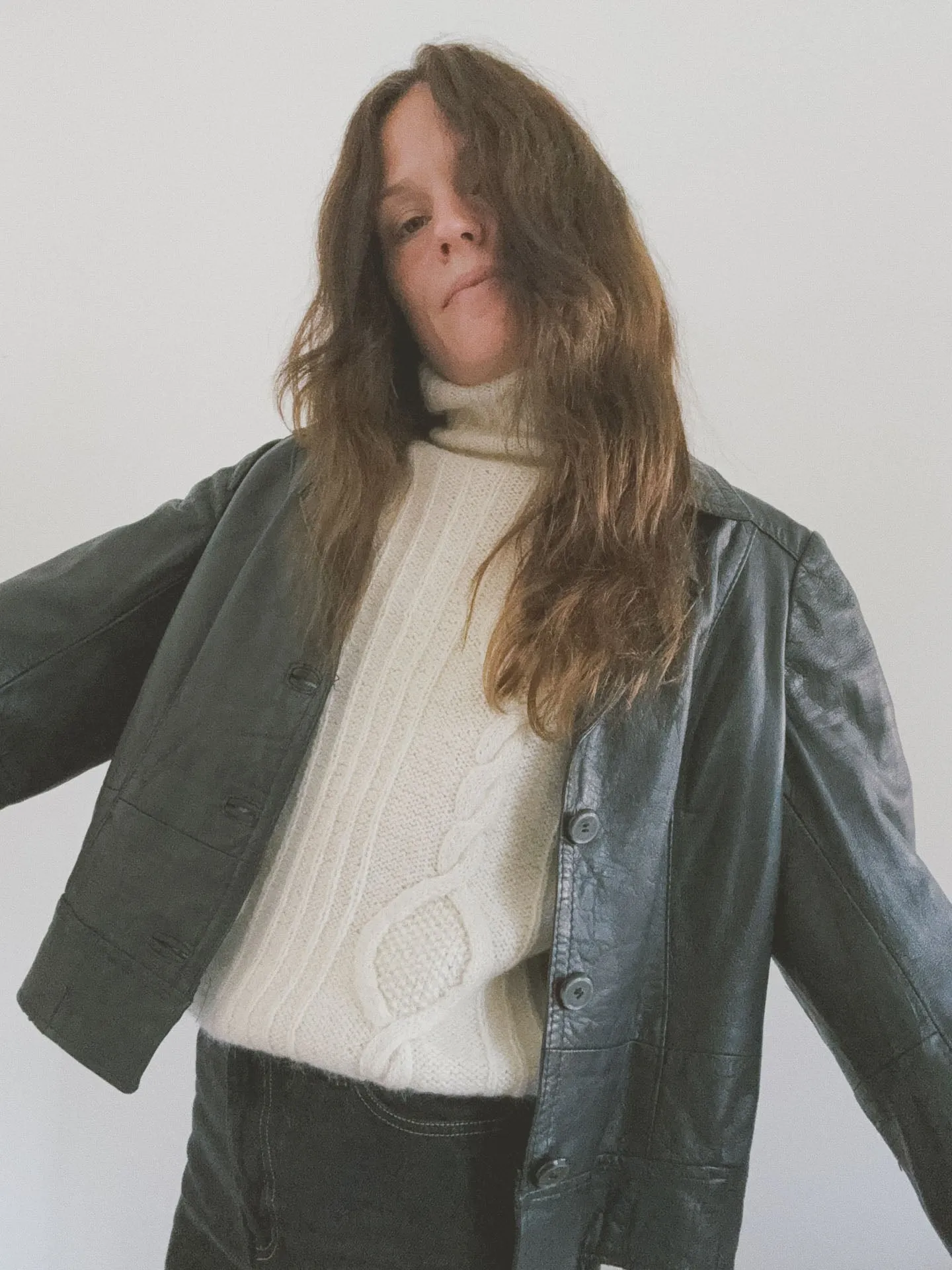Handknit Fisherman Turtleneck, Ivory