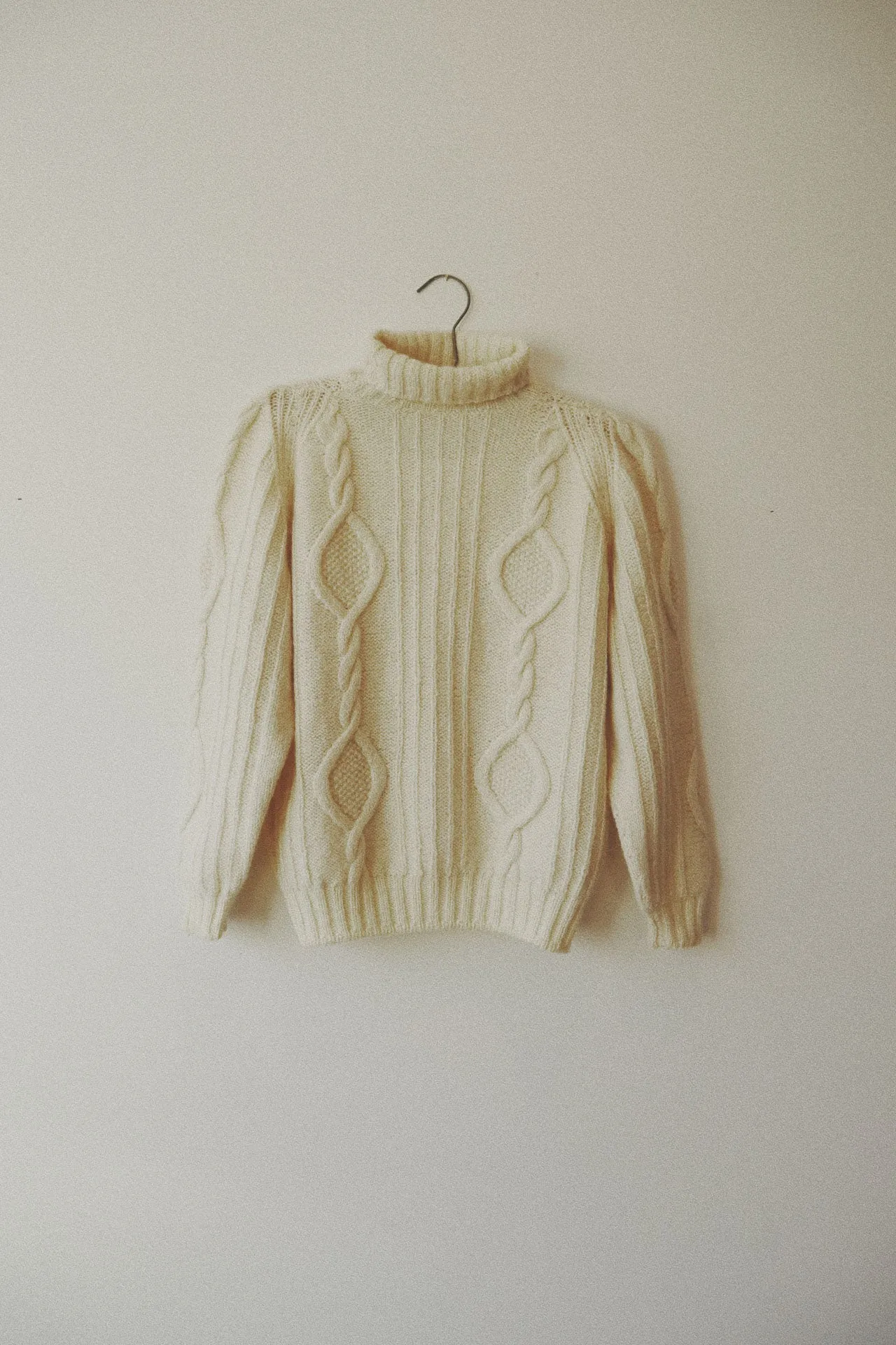 Handknit Fisherman Turtleneck, Ivory