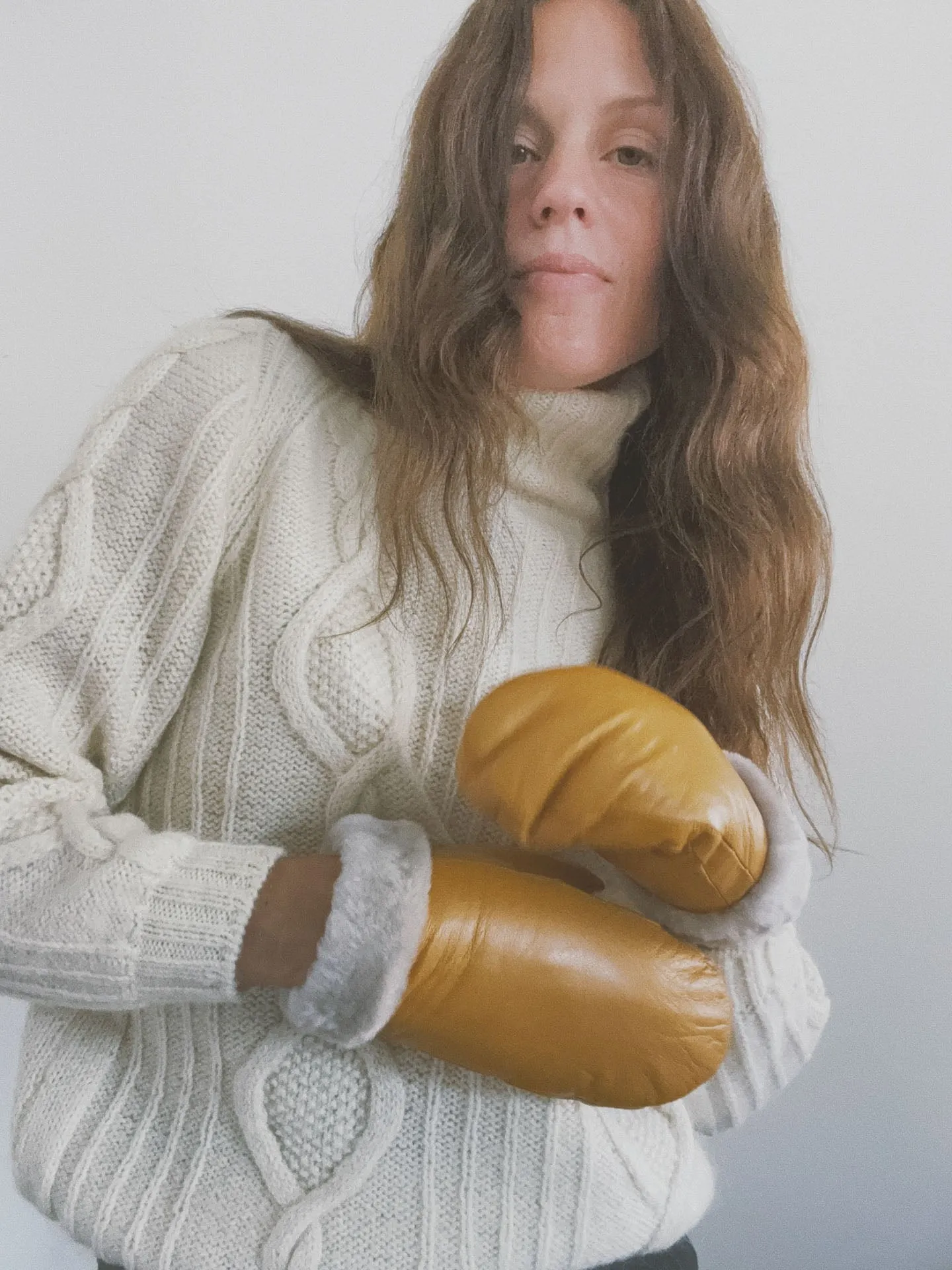 Handknit Fisherman Turtleneck, Ivory