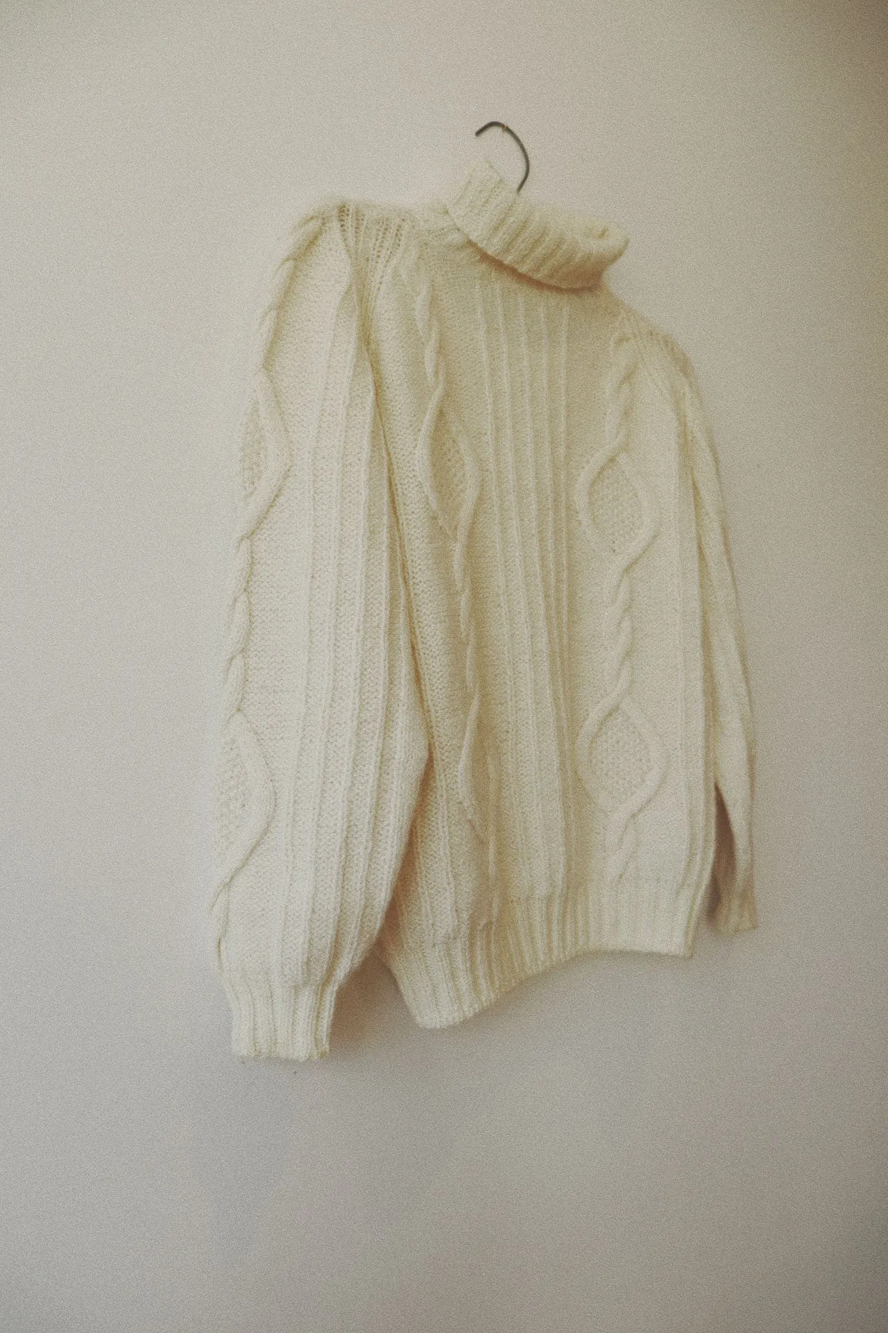 Handknit Fisherman Turtleneck, Ivory