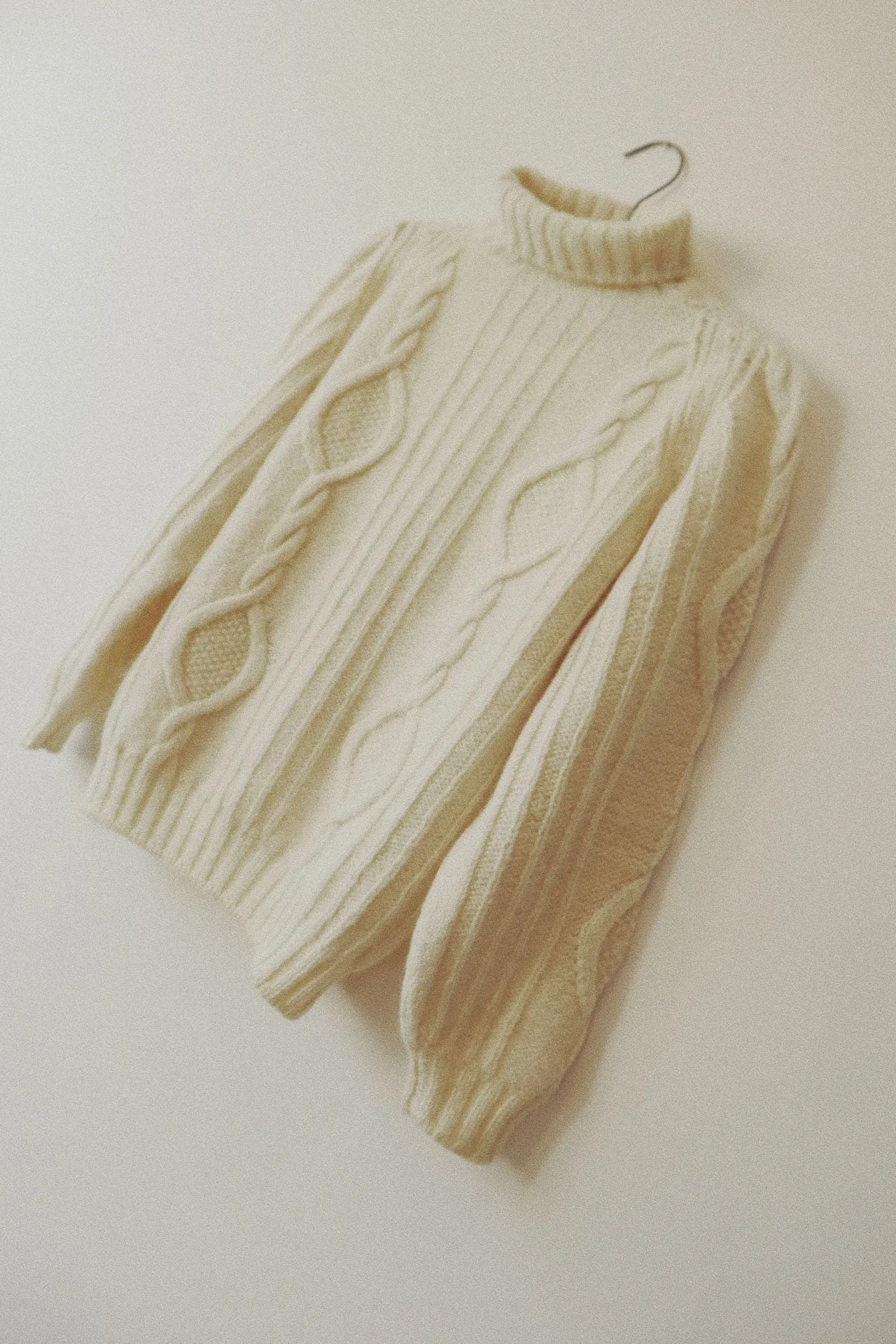 Handknit Fisherman Turtleneck, Ivory