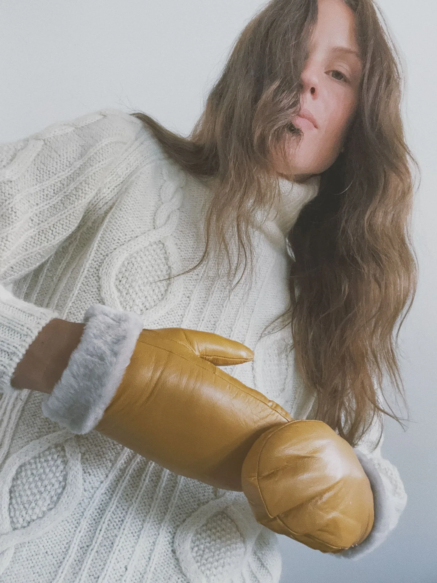 Handknit Fisherman Turtleneck, Ivory