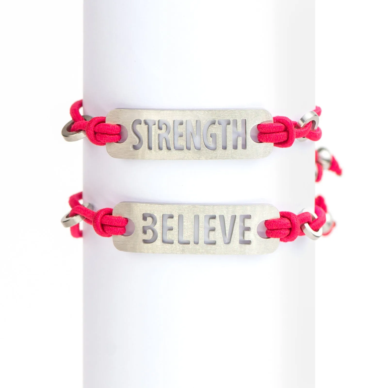 Inspirational Bracelet Adjustable Stretch - Available in Black or Pink