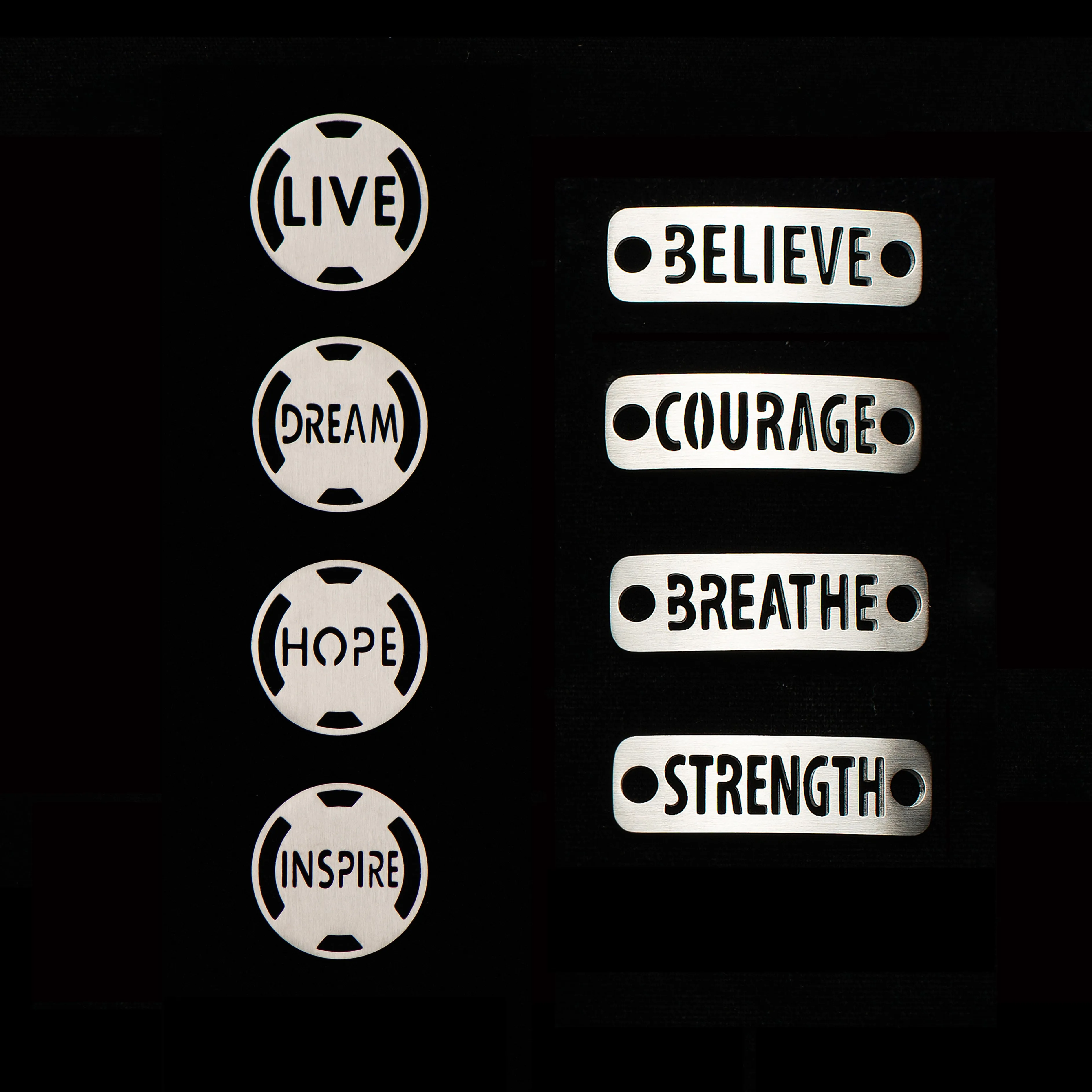 Inspirational Bracelet Adjustable Stretch - Available in Black or Pink