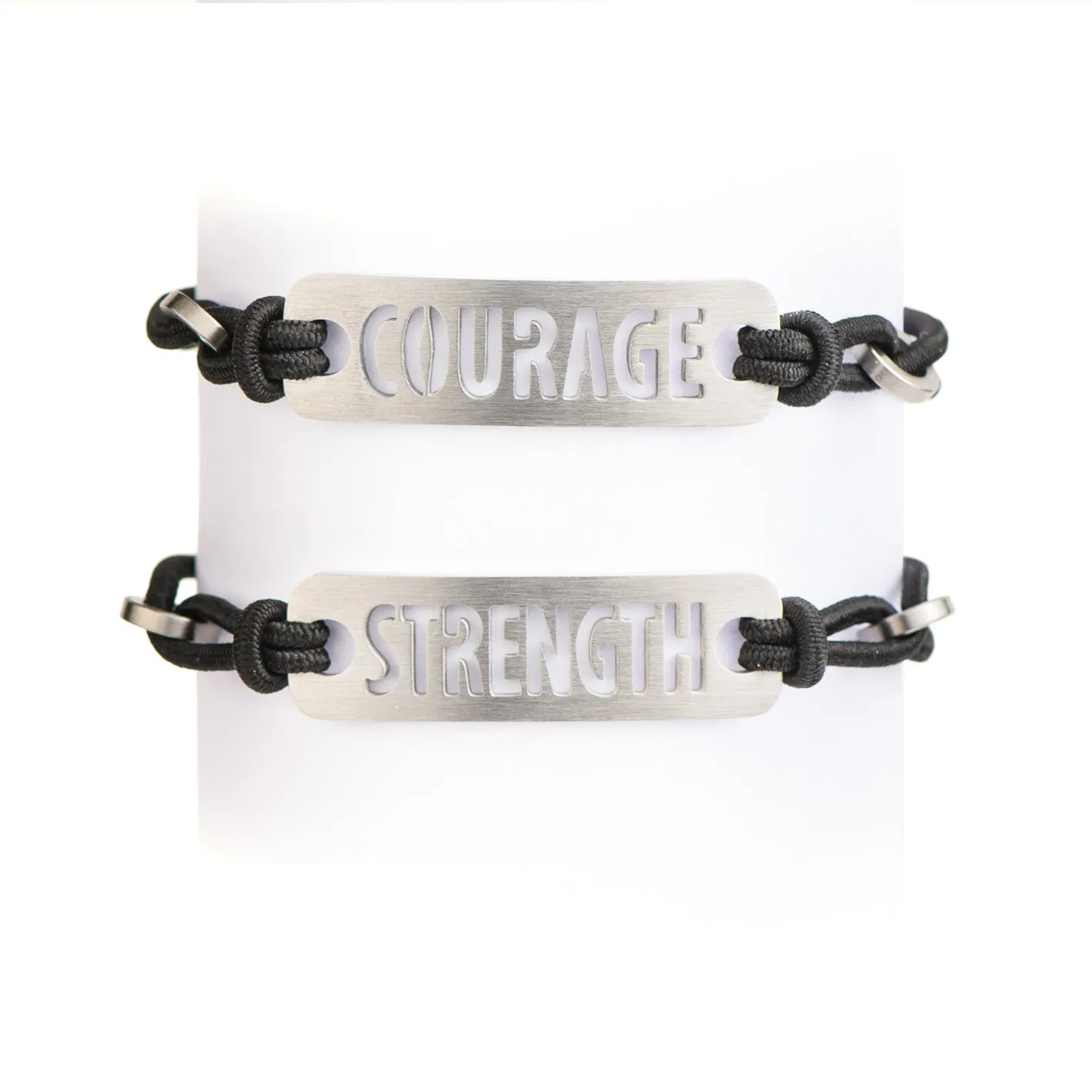 Inspirational Bracelet Adjustable Stretch - Available in Black or Pink