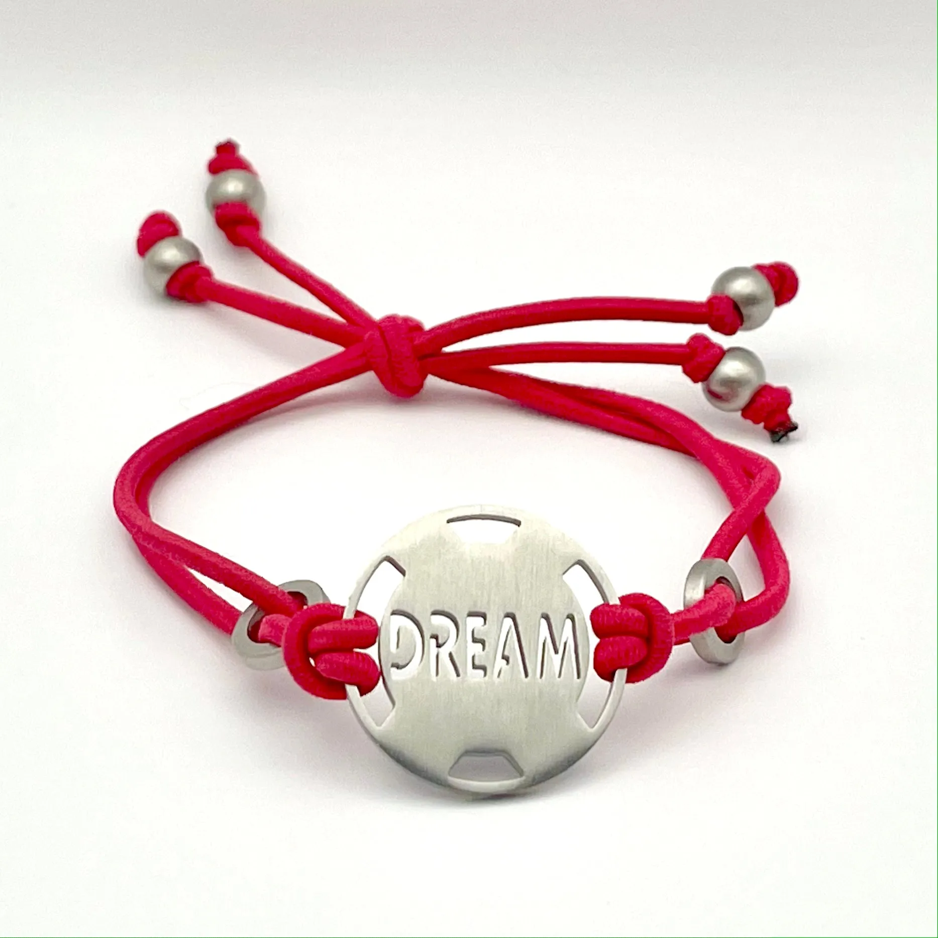 Inspirational Bracelet Adjustable Stretch - Available in Black or Pink