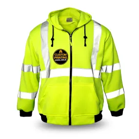 KwikSafety PATROL Safety Hoodie (NO FUZZ Balls) Class 3 ANSI Tested OSHA Compliant Hi Vis Reflective PPE - Model No.: KS5503