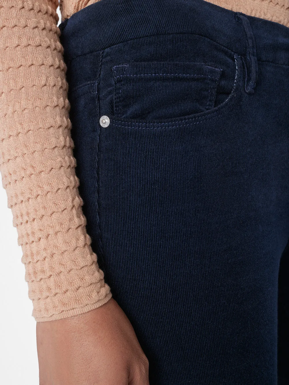 Le Mini Boot Slit Corduroy -- Navy