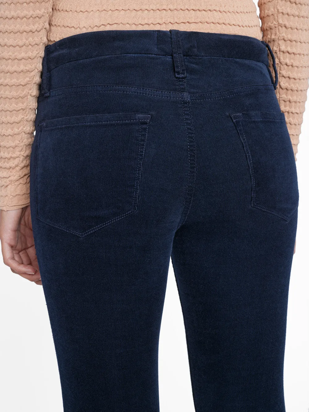 Le Mini Boot Slit Corduroy -- Navy
