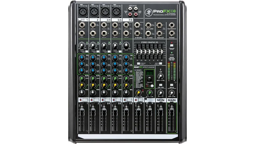 Mackie ProFX8v2 8-Channel Professional FX Mixer with USB