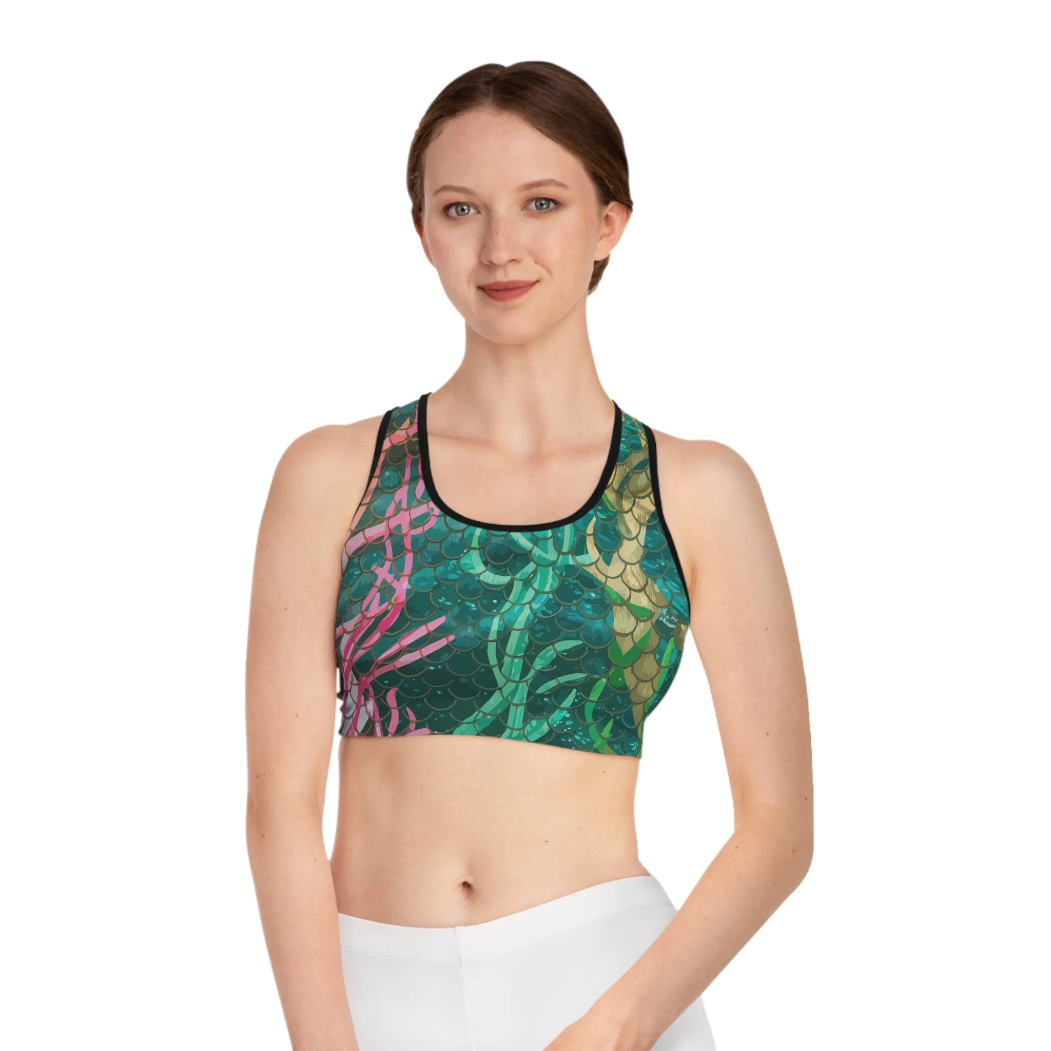 Mermaid Scales Sports Bra