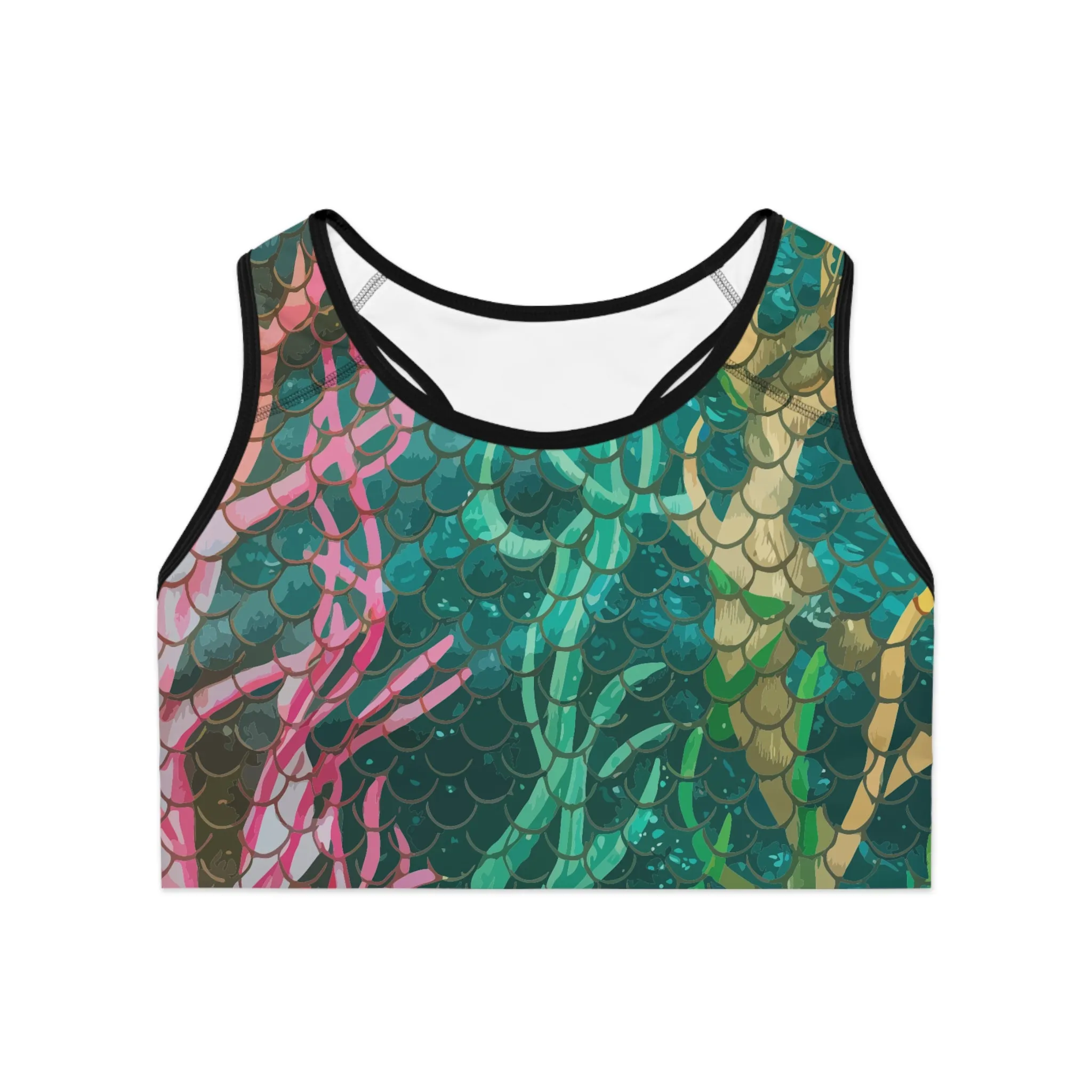 Mermaid Scales Sports Bra