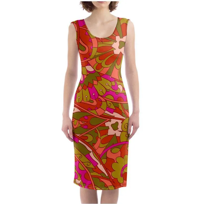 Mina Bodycon Split Leg Midi Dress