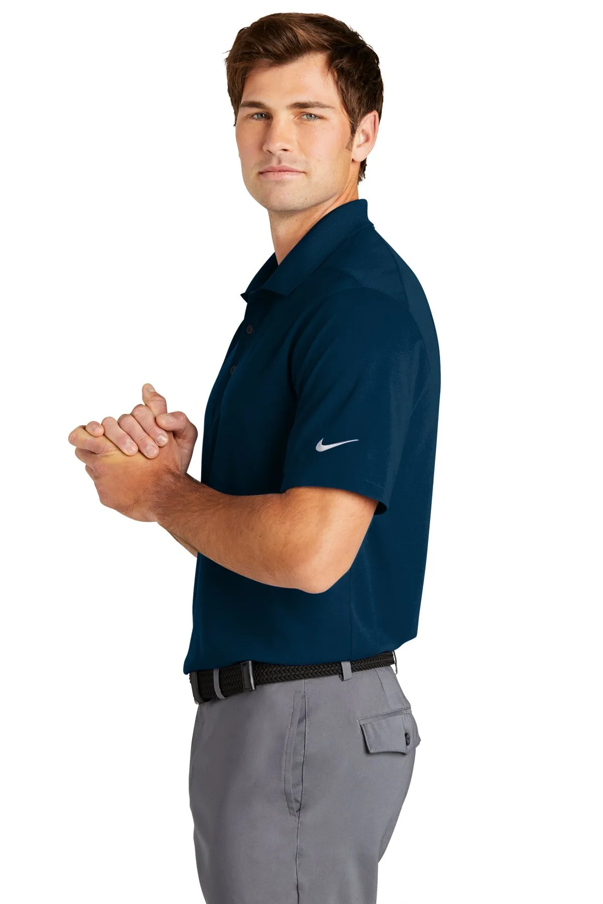 Nike Dri-FIT Micro Pique Customized Polos, Navy