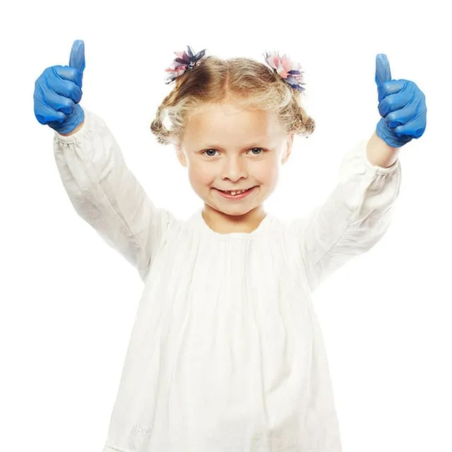 Nitrile Gloves Disposable Baby Mittens kids Students Gloves Food-Grade PVC Eco-friendly Multi-functional latex 2-12 Years Old