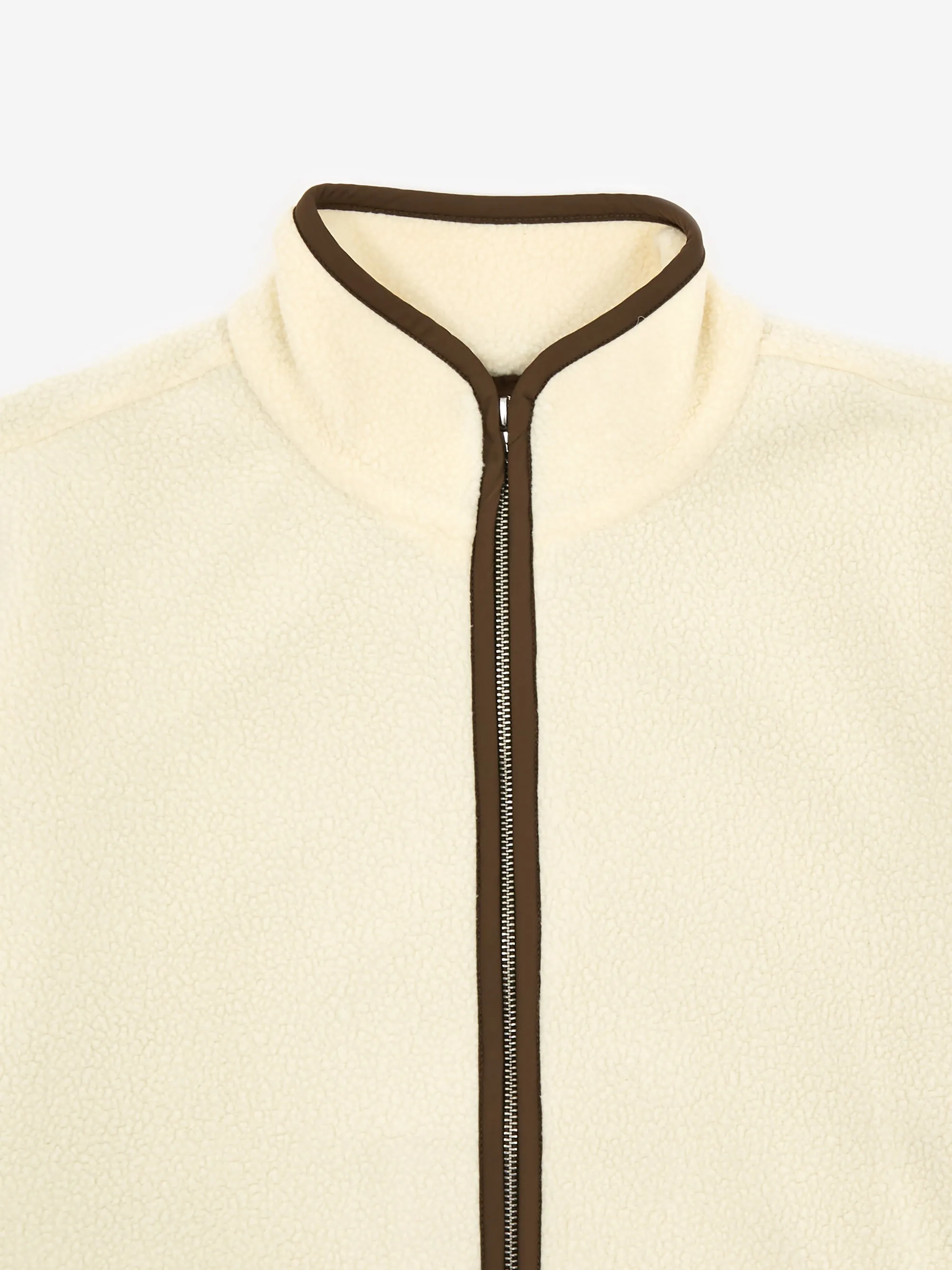 Norse Projects Frederik Tab Series Fleece Jacket - Ecru