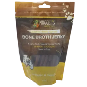 Nugget's Healthy Eats Jammin' Jowlers Bone Broth Chicken Jerky Dog Treats