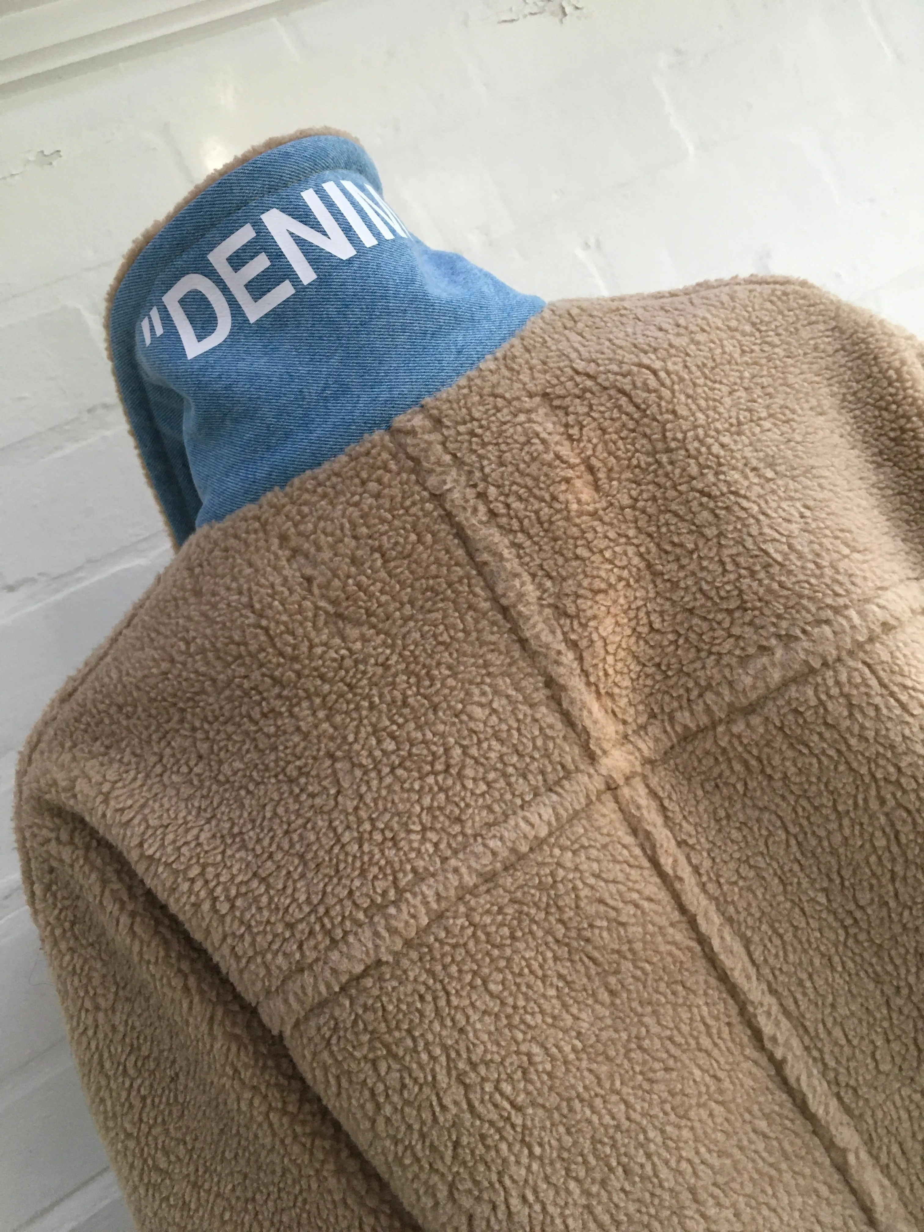 Off-White c/o Virgil Abloh Kylie Jenner Bear faux shearling jacket Ladies