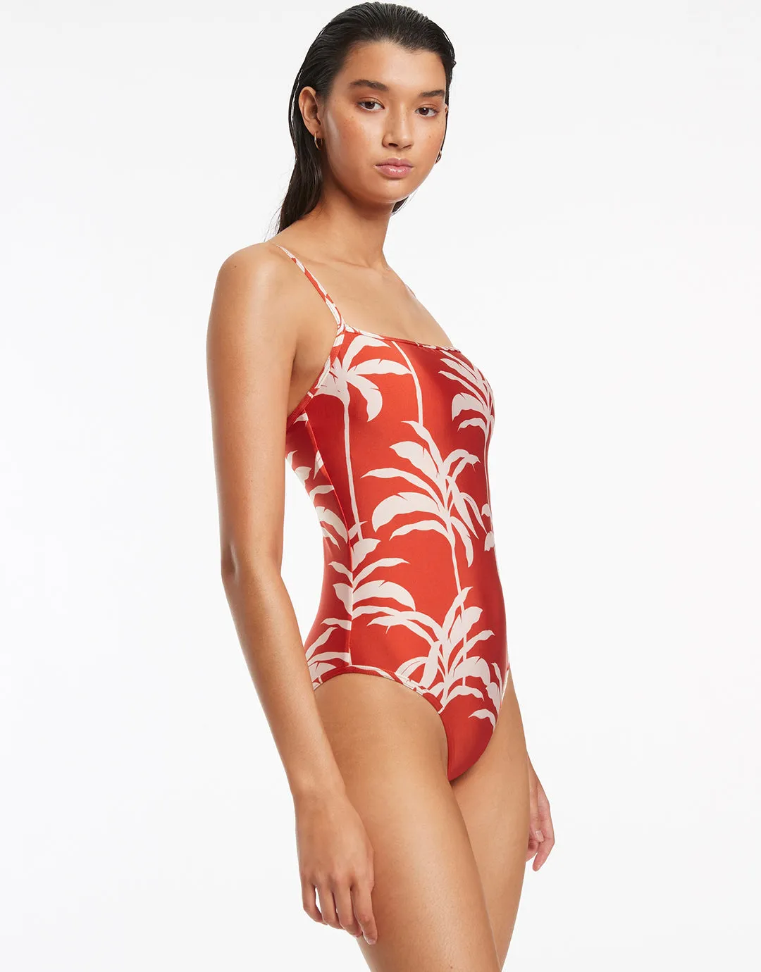 Palme Tank Swimsuit - Cherry