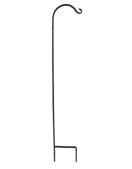 Panacea Hookery Wrought Iron Single Square Shepherd Hook (70")