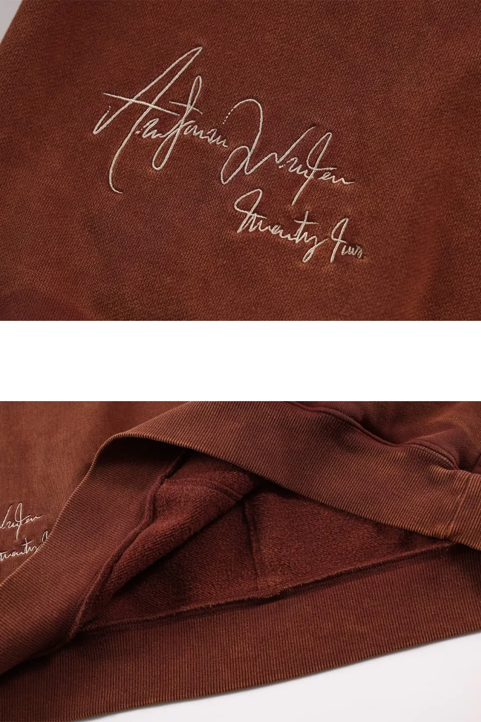 Panel Details Acid Dyed Hoodie