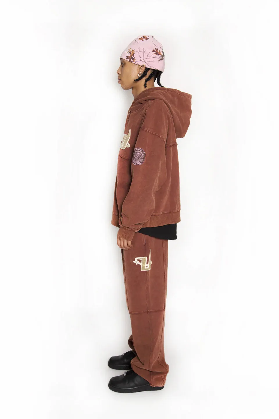 Panel Details Acid Dyed Hoodie